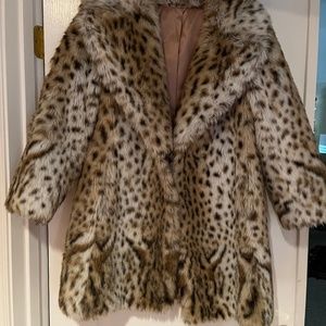 Fur coat in animal print